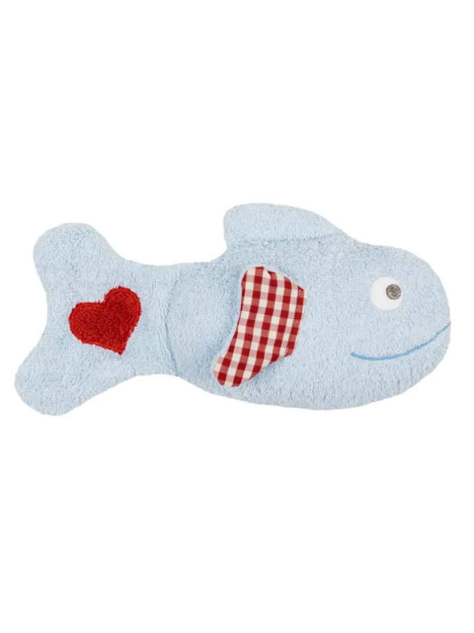 Dinkel-Bio-Wärmekissen, Fisch, GOTS, Made in Germany, Größe ca. 29 x 15 cm