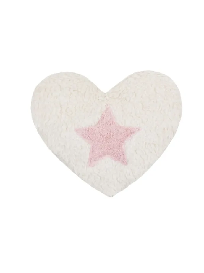 Dinkel-Bio-Wärmekissen, rosa Stern, GOTS, Made in Germany, Größe ca 23 x 22 cm
