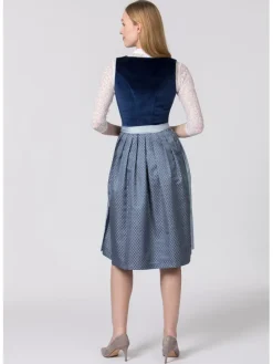 Dirndl "Aida" in Dunkelblau/ Hellblau