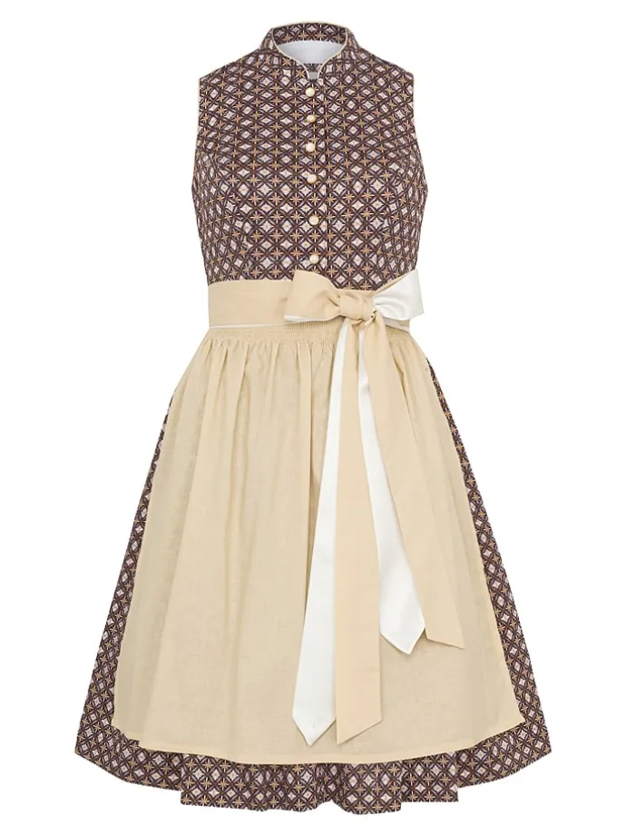 Dirndl "Bruni" in Dunkelblau/ Beige