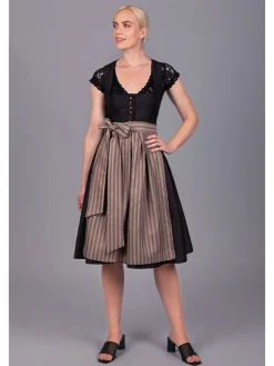 Dirndl "Dorothea" in Schwarz/ Braun
