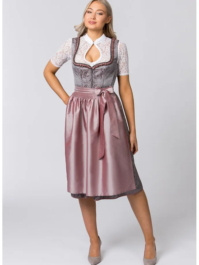 Dirndl ''Emma'' in Grau/ Rosa