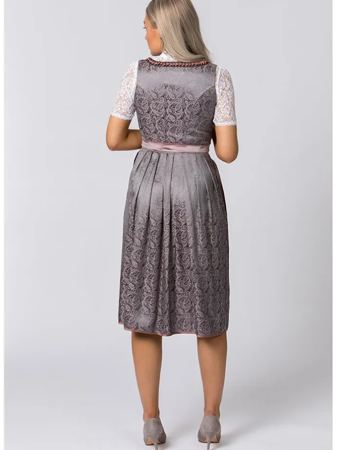 Dirndl ''Emma'' in Grau/ Rosa