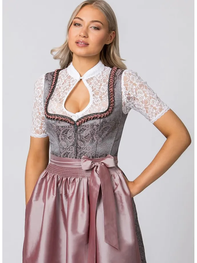 Dirndl ''Emma'' in Grau/ Rosa