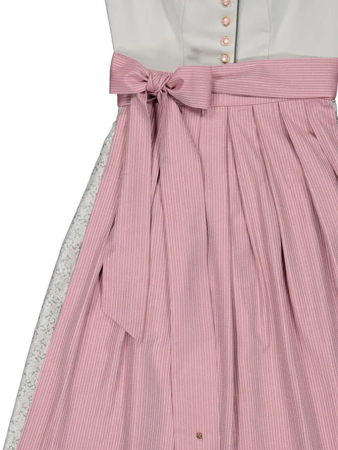 Dirndl "Florin" in Hellgrau/ Rosa
