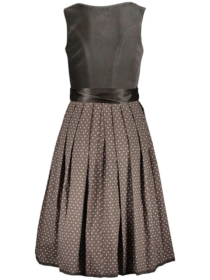Dirndl in Anthrazit/ Taupe