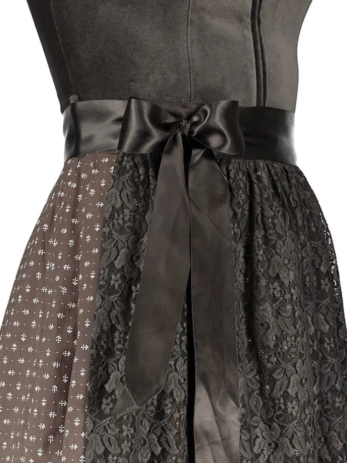 Dirndl in Anthrazit/ Taupe