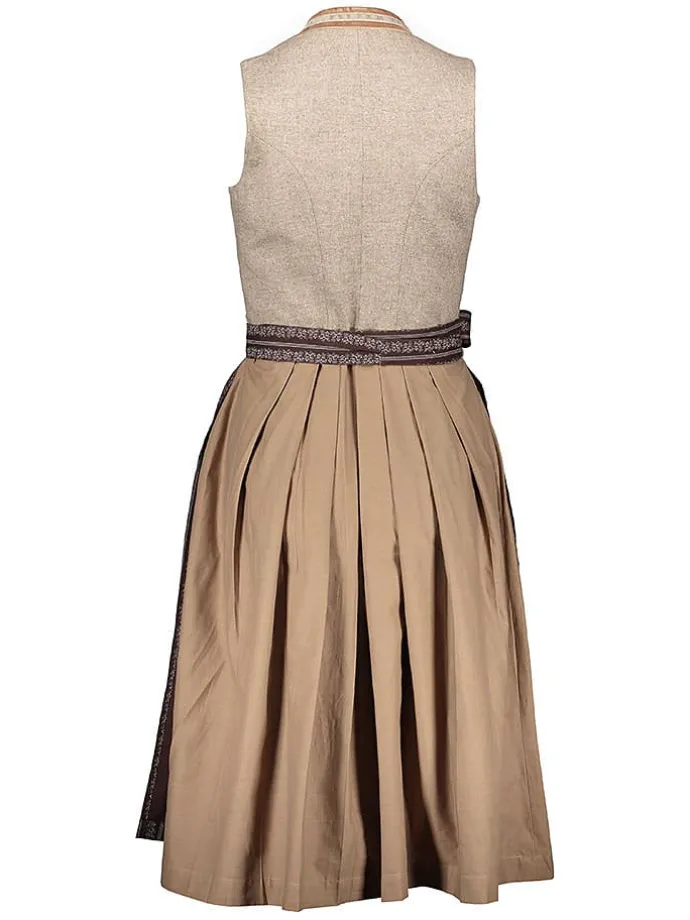 Dirndl in Beige/ Braun