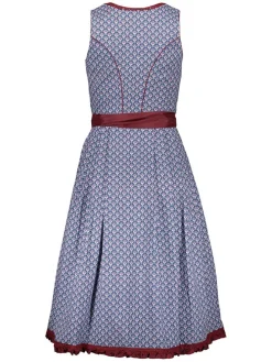 Dirndl in Blau/ Bordeaux
