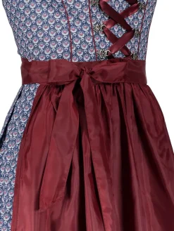 Dirndl in Blau/ Bordeaux