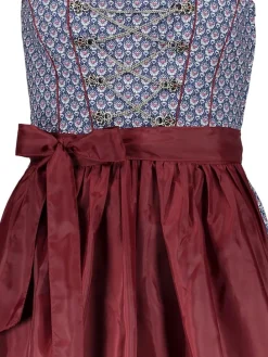 Dirndl in Blau/ Bordeaux