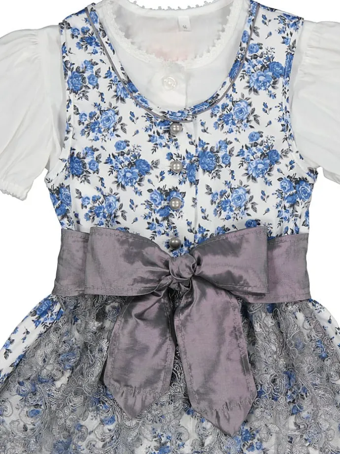 Dirndl in Blau/ Weiß