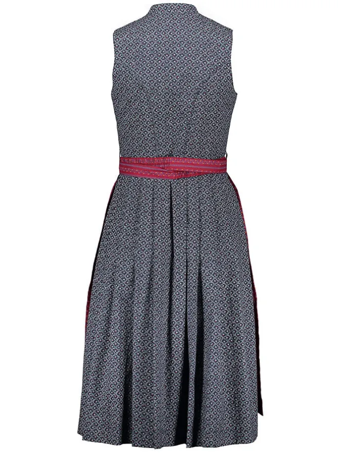 Dirndl in Dunkelblau/ Rot