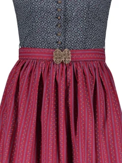 Dirndl in Dunkelblau/ Rot
