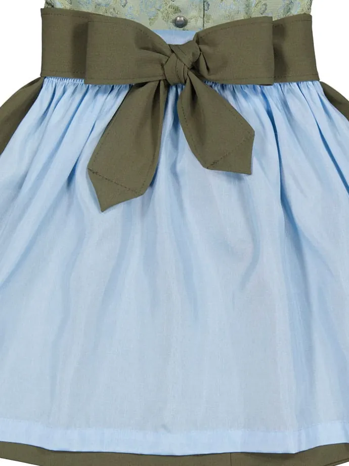 Dirndl in Dunkelgrün/ Hellblau