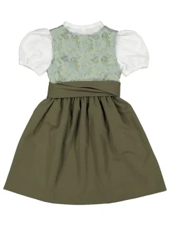 Dirndl in Dunkelgrün/ Hellblau