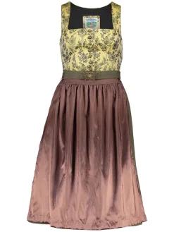Dirndl in Gelb/ Grün/ Braun