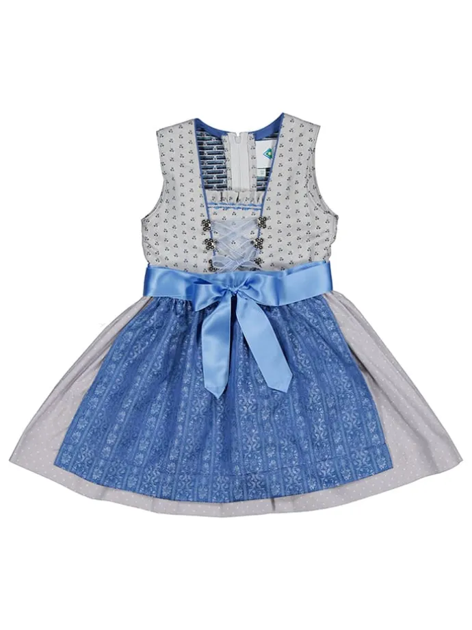Dirndl in Grau/ Blau
