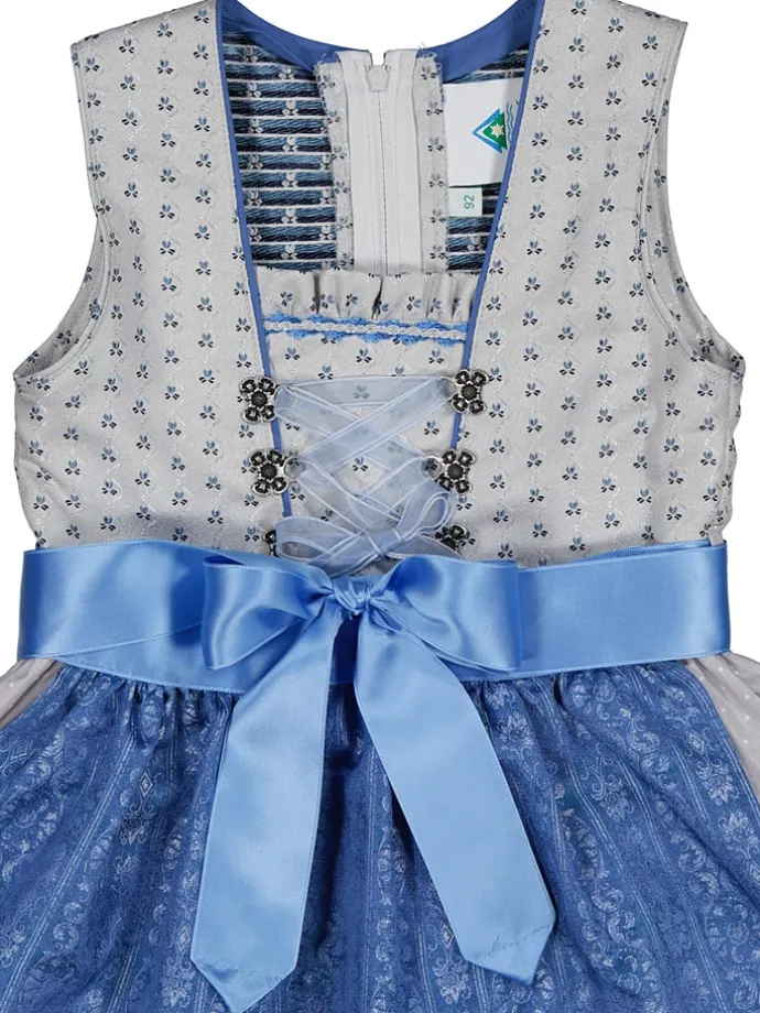 Dirndl in Grau/ Blau
