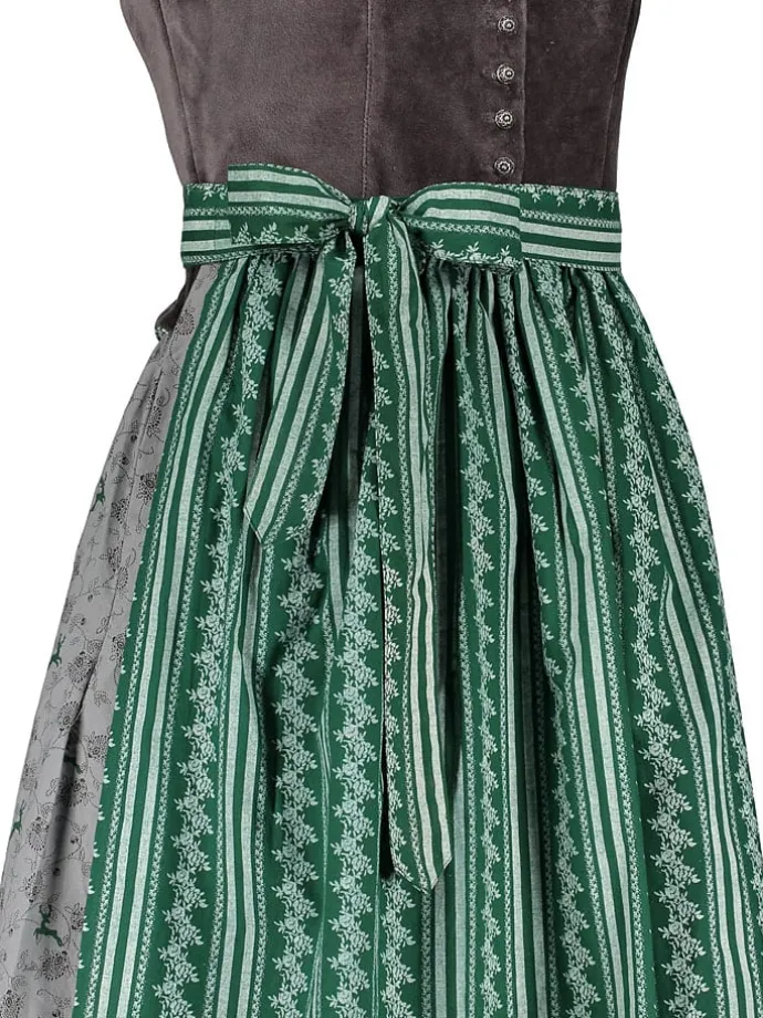 Dirndl in Grau/ Grün