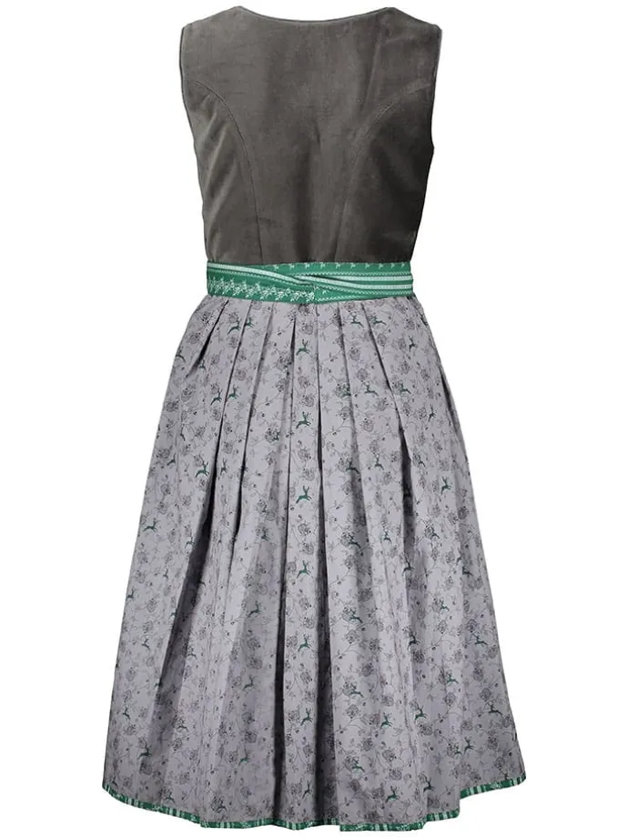 Dirndl in Grau/ Grün