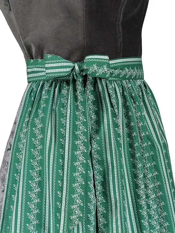 Dirndl in Grau/ Grün