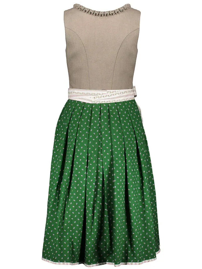 Dirndl in Grün/ Beige