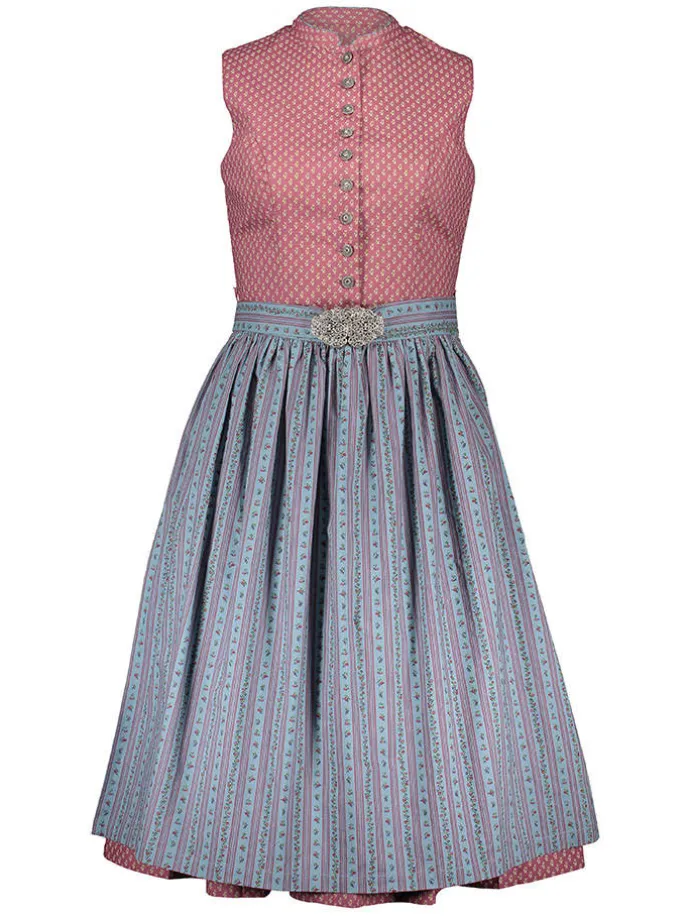 Dirndl in Hellblau/ Altrosa