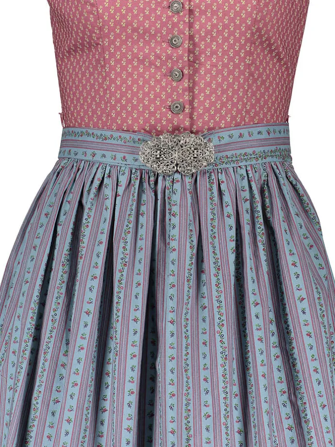 Dirndl in Hellblau/ Altrosa