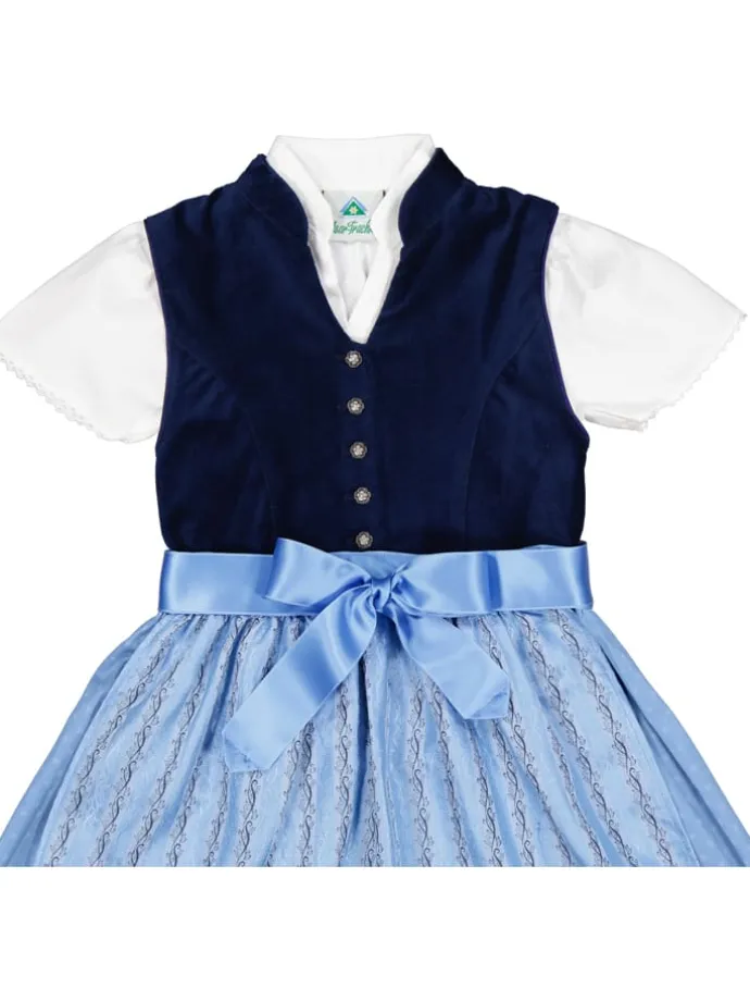 Dirndl in Hellblau/ Dunkelblau