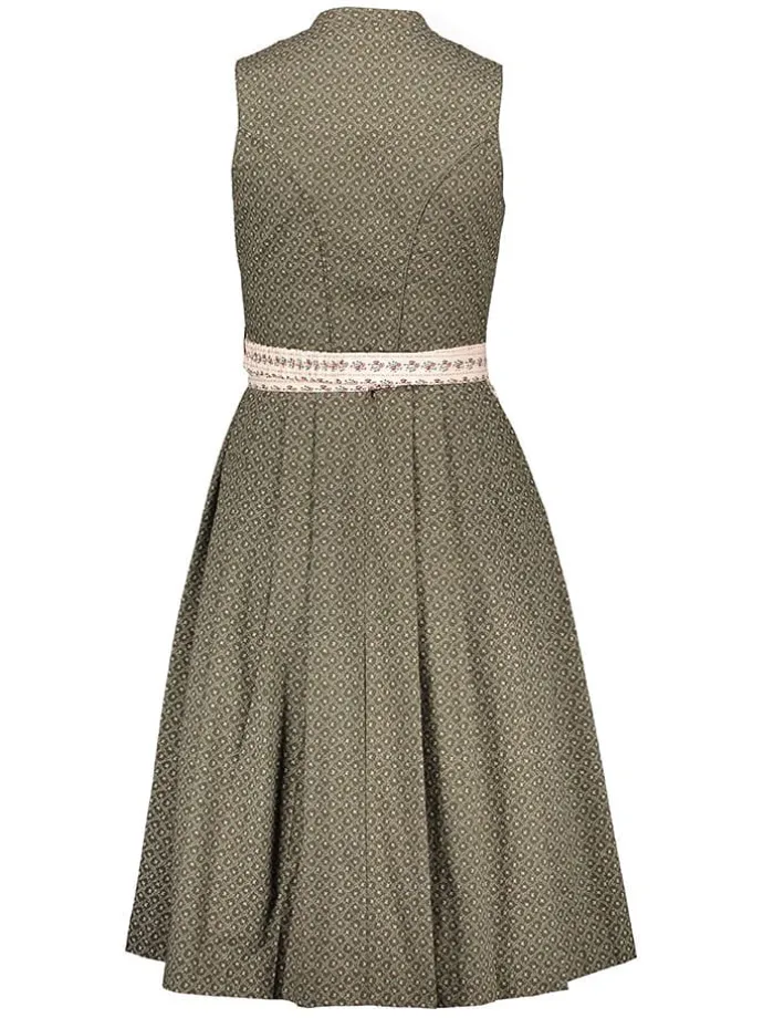 Dirndl in Khaki/ Creme