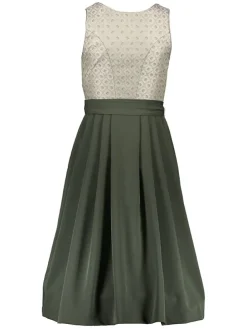 Dirndl in Oliv/ Beige