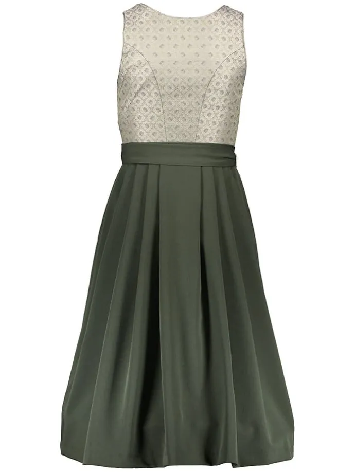 Dirndl in Oliv/ Beige