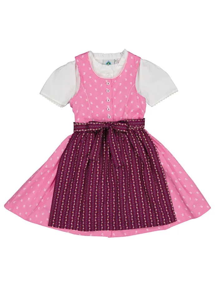 Dirndl in Rosa/ Bordeaux