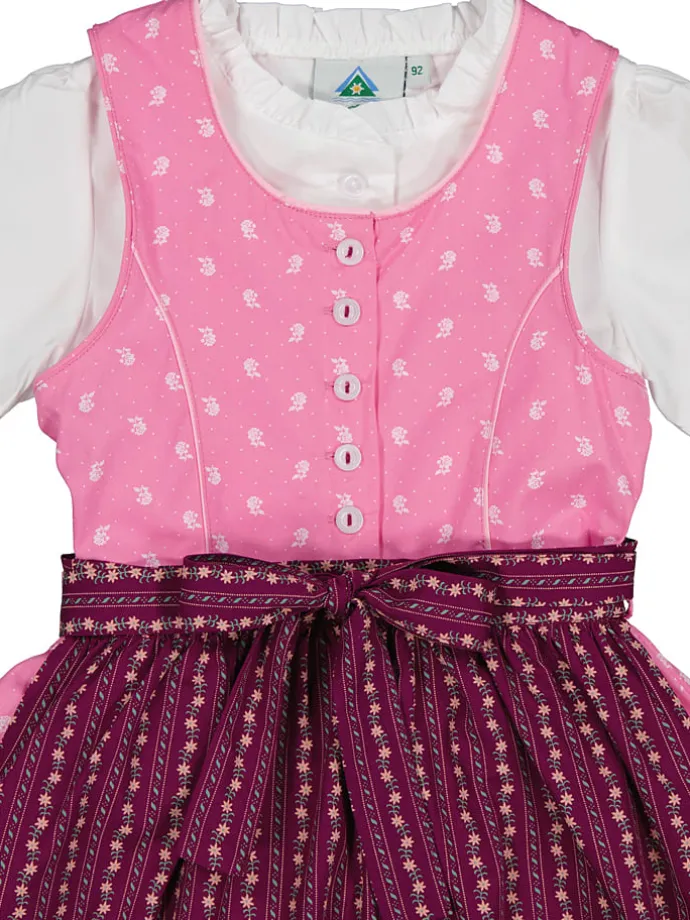 Dirndl in Rosa/ Bordeaux