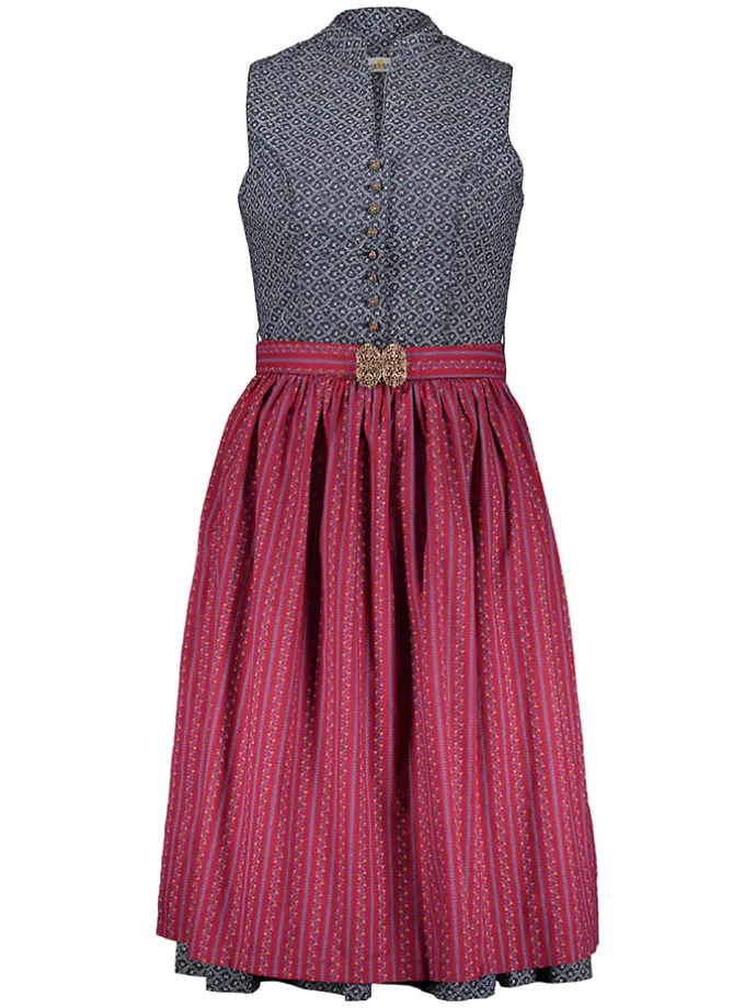 Dirndl in Rot/ Anthrazit