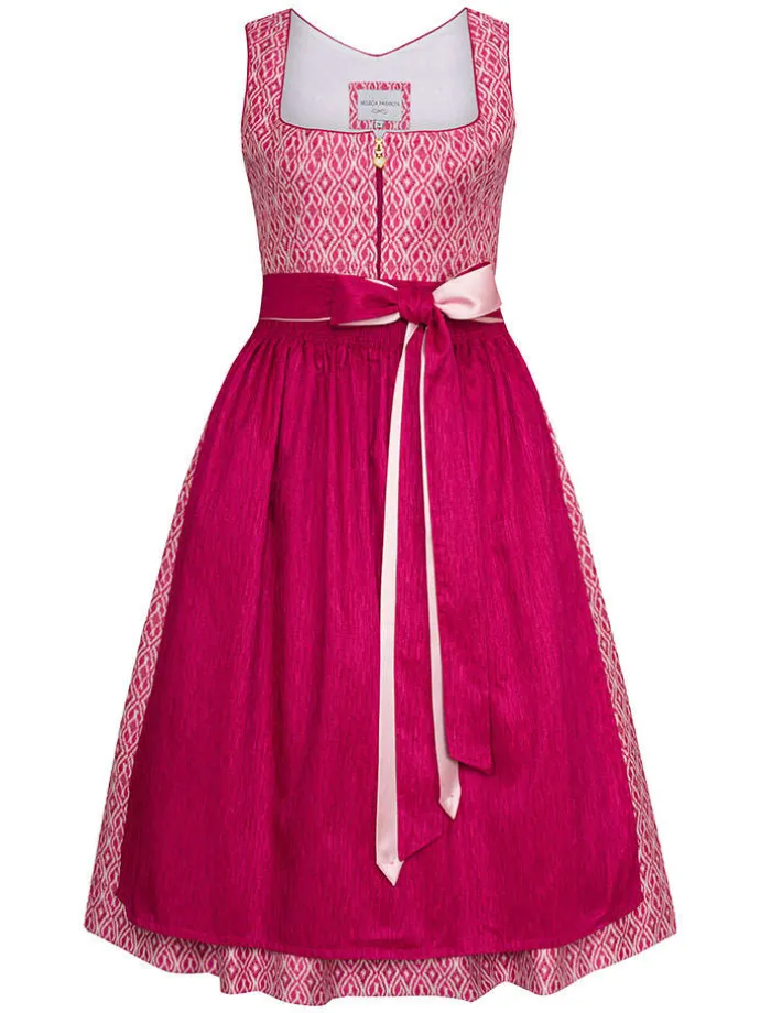 Dirndl ''Josefina'' in Pink/ Weiß