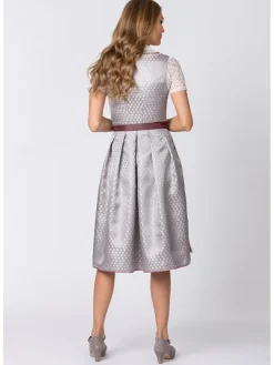 Dirndl "Lia" in Grau/ Beere