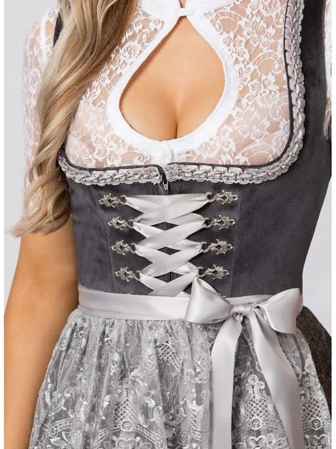 Dirndl "Loredana" in Anthrazit