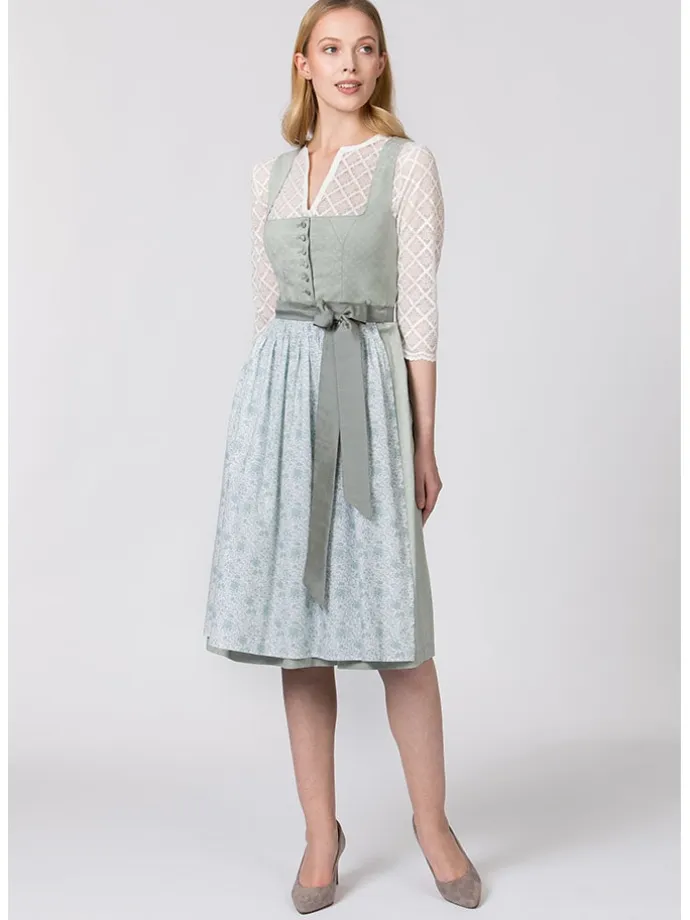 Dirndl ''Megan'' in Hellgrün/ Hellblau