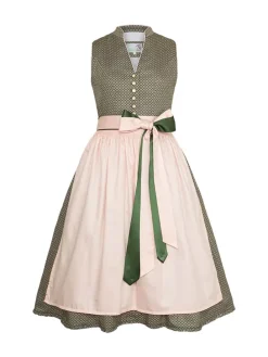 Dirndl ''Nana'' in Oliv/ Rosa