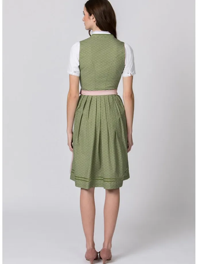 Dirndl "Natalie" in Grün/ Rosa