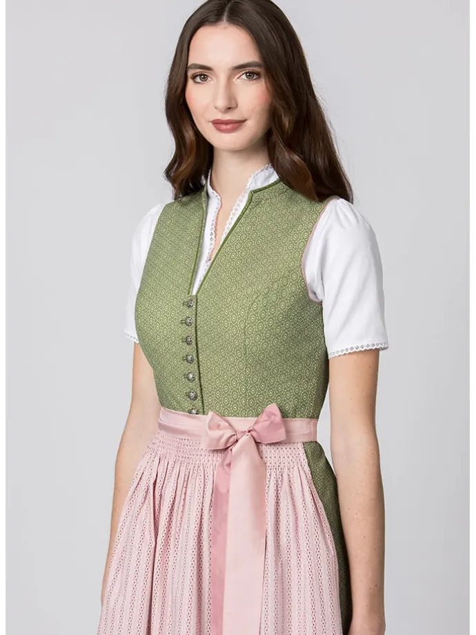 Dirndl "Natalie" in Grün/ Rosa