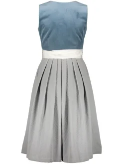 Dirndl "Ruth" in Blau/ Grau
