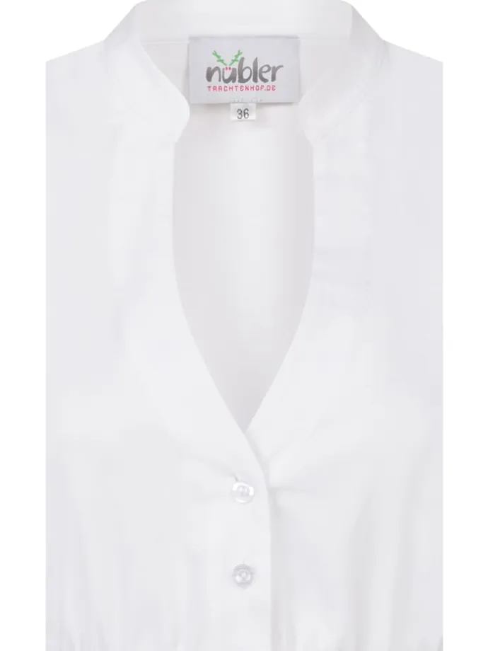 Dirndlbluse Carla Kurzarm in Weiß