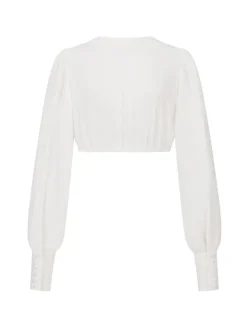 Dirndlbluse Charlotte Langarm in Creme