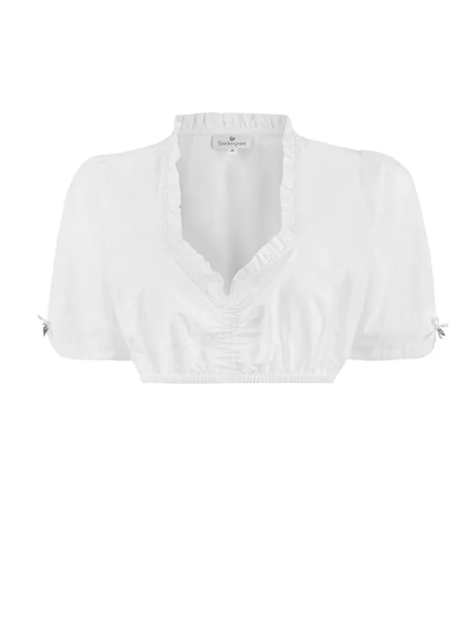 Dirndlbluse in Weß