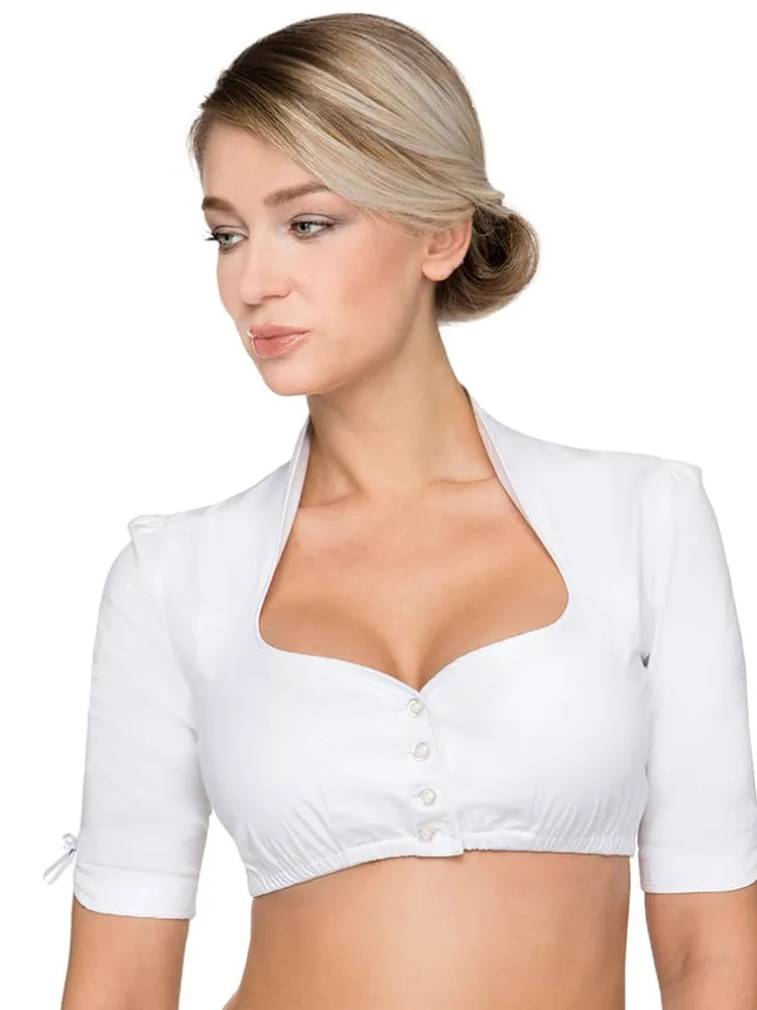 Dirndlbluse in Weiß