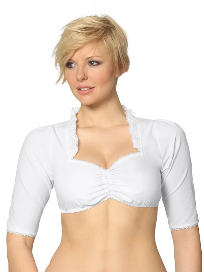 Dirndlbluse in Weiß