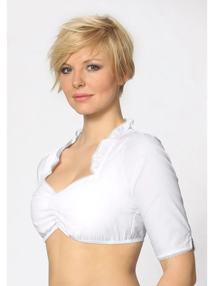 Dirndlbluse in Weiß